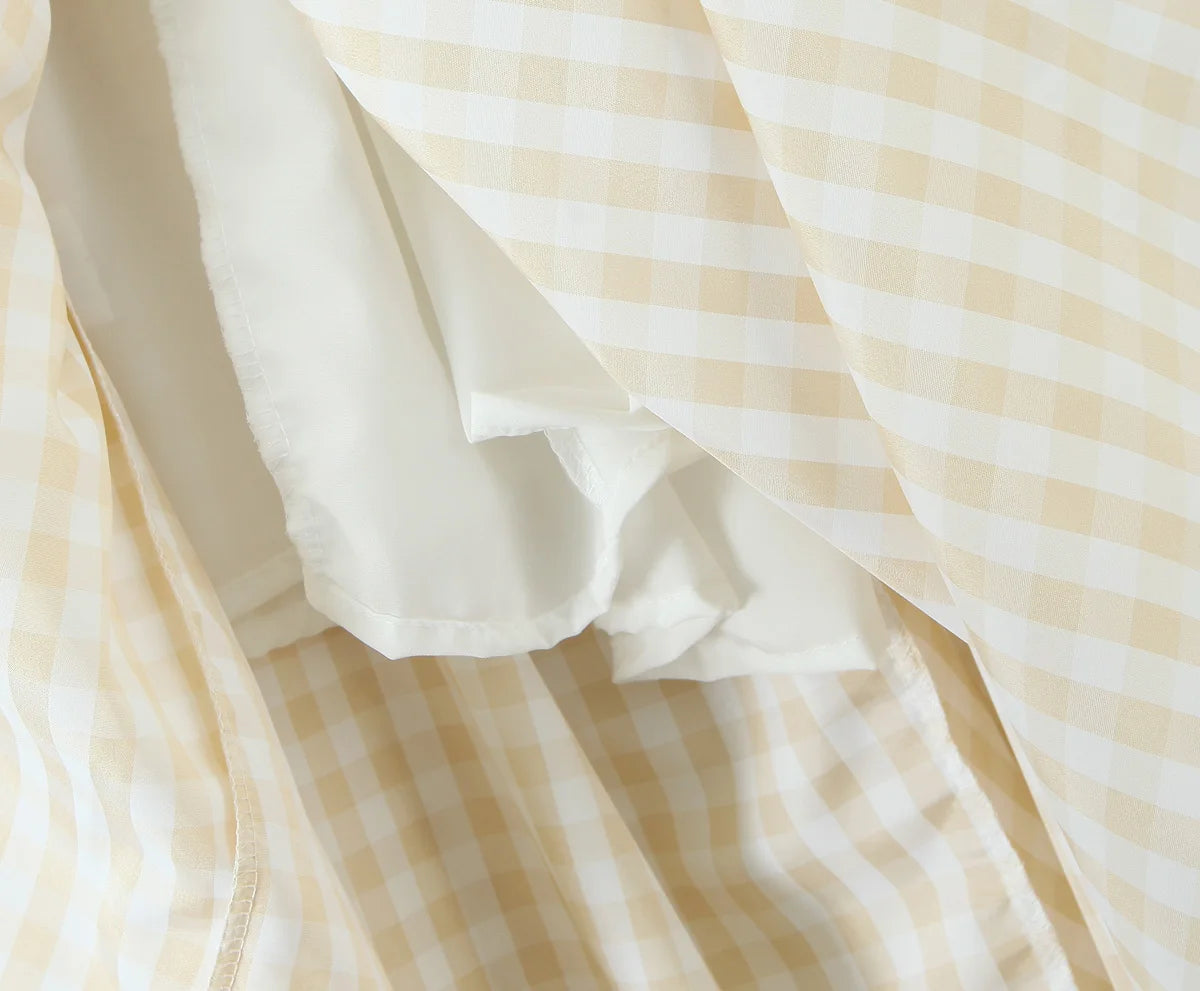Yaela- Puffy plaid dress