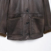 UO Reversible Brown Fur Jacket