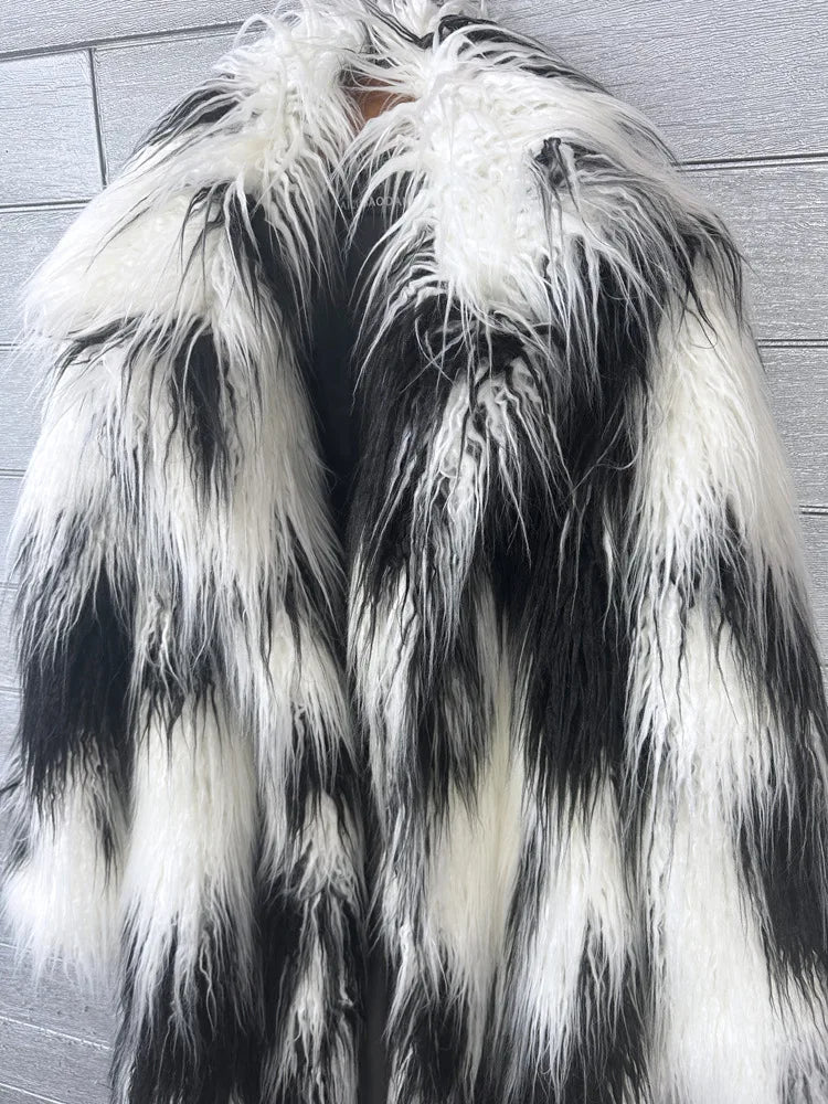 Colorful fur coat - star