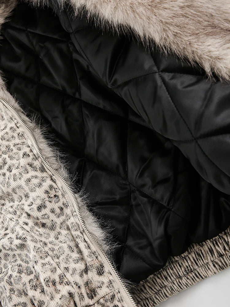 NOM Leopard Fur Jacket