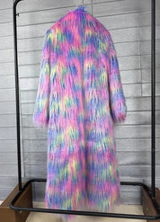 Colorful fur coat - star