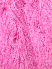 Bright Pink Shaggy Faux Fur Coat