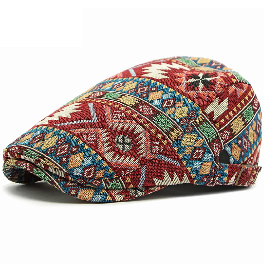 The Elan Hat – Jacquard Flat Beret