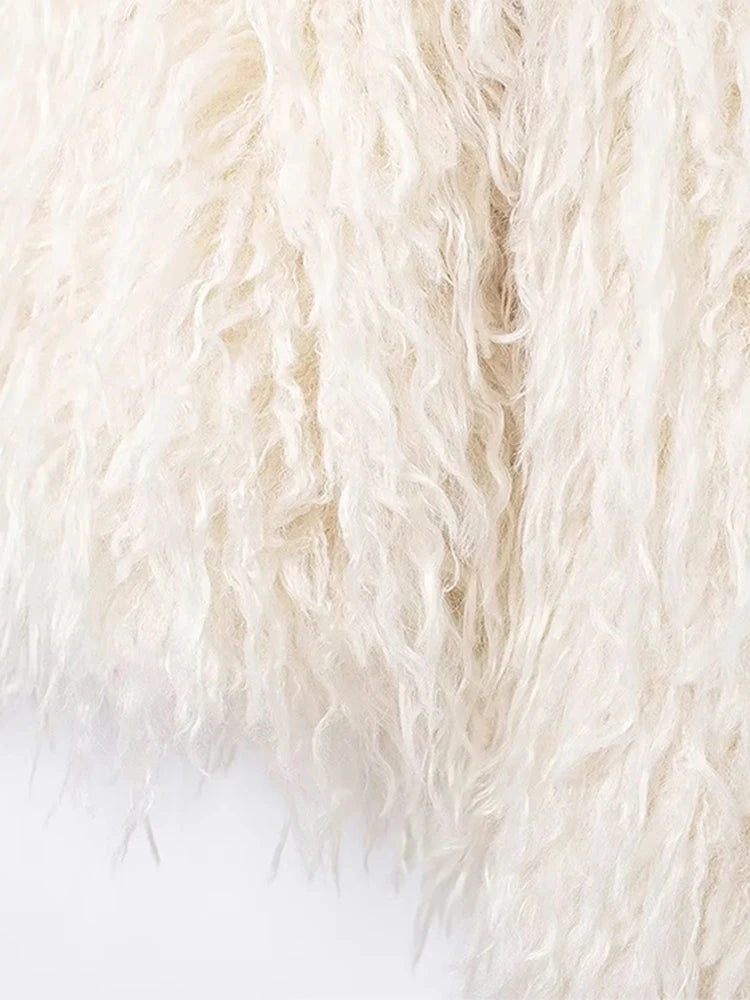UO Short White Fur Coat