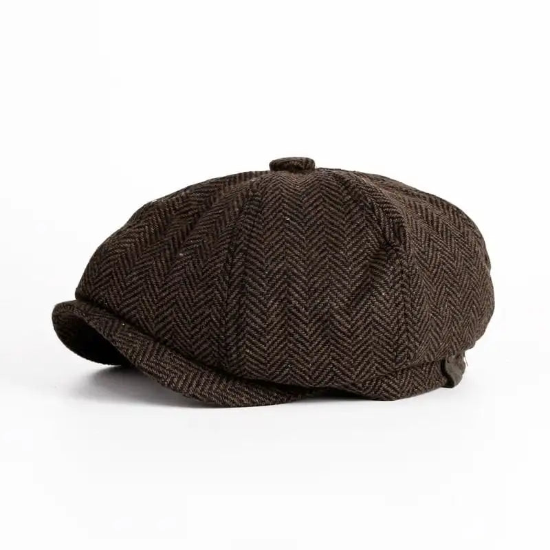 Vintage Octagonal Newsboy Cap