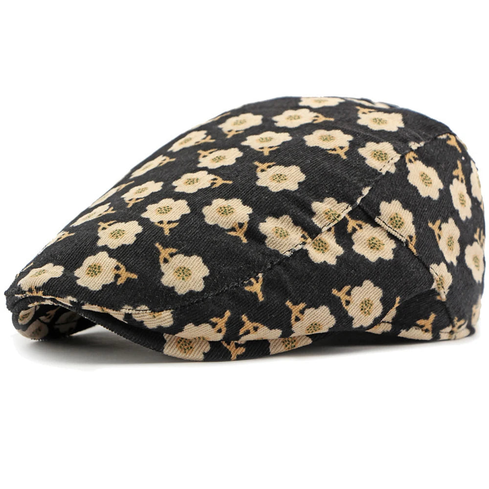 The Flora Hat – Retro Floral Beret