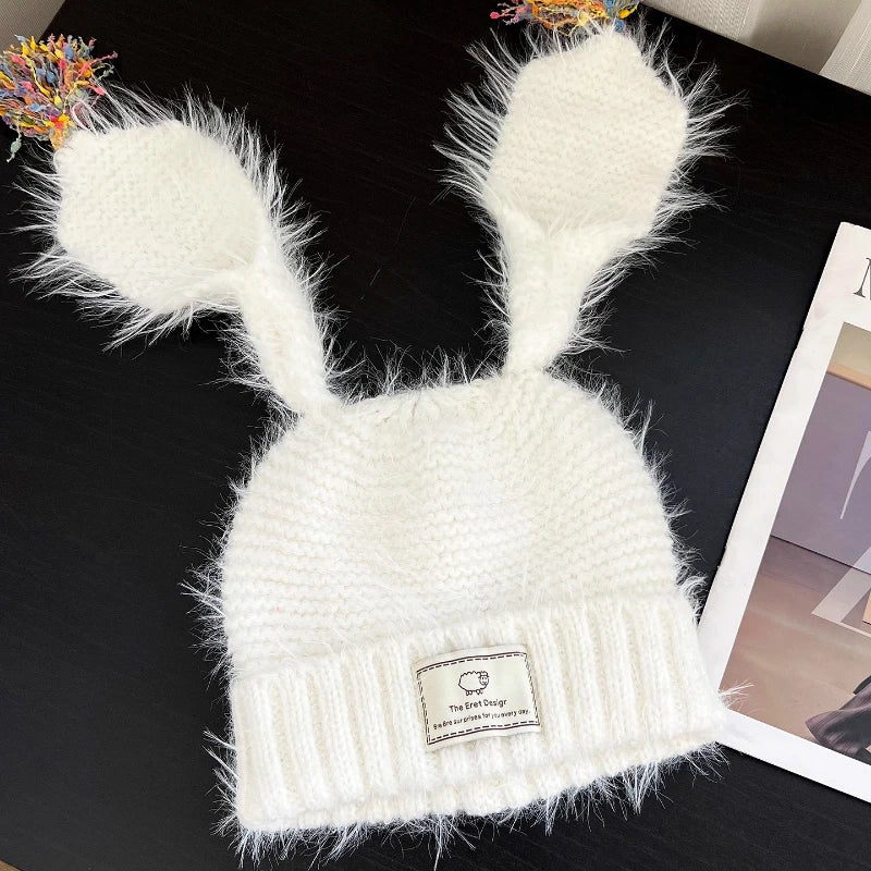 Fuzzy Fringe Ear Flap Beanie