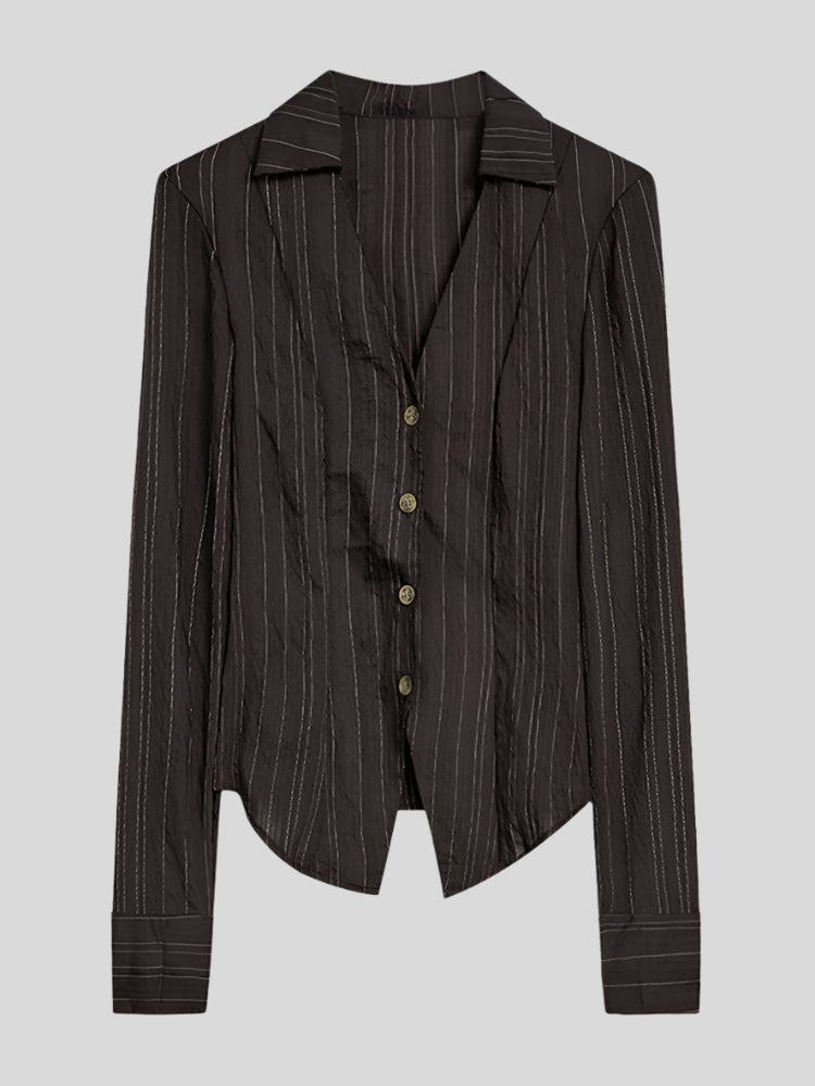 UP Striped Shirt with Scarf