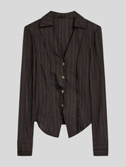 UP Striped Shirt with Scarf
