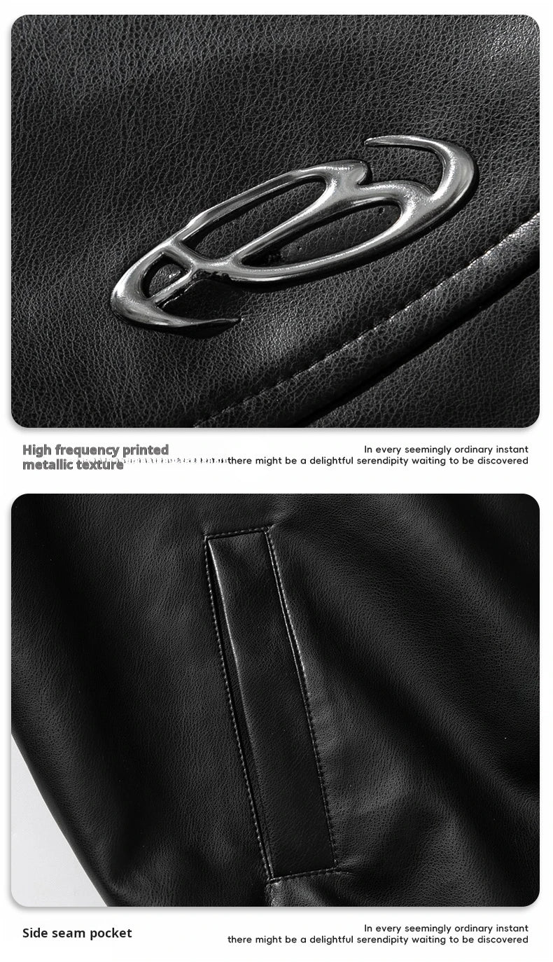 DID Classic Black Leather Jacket