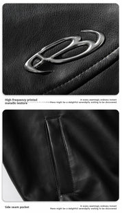 DID Classic Black Leather Jacket