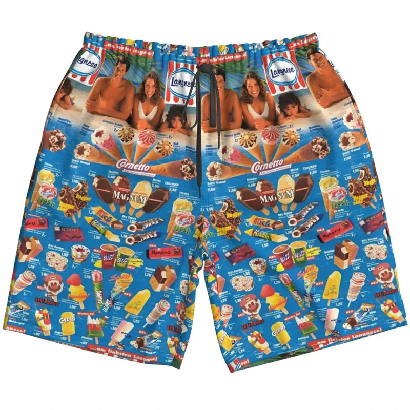YUMY Ice-Cream Print Shorts