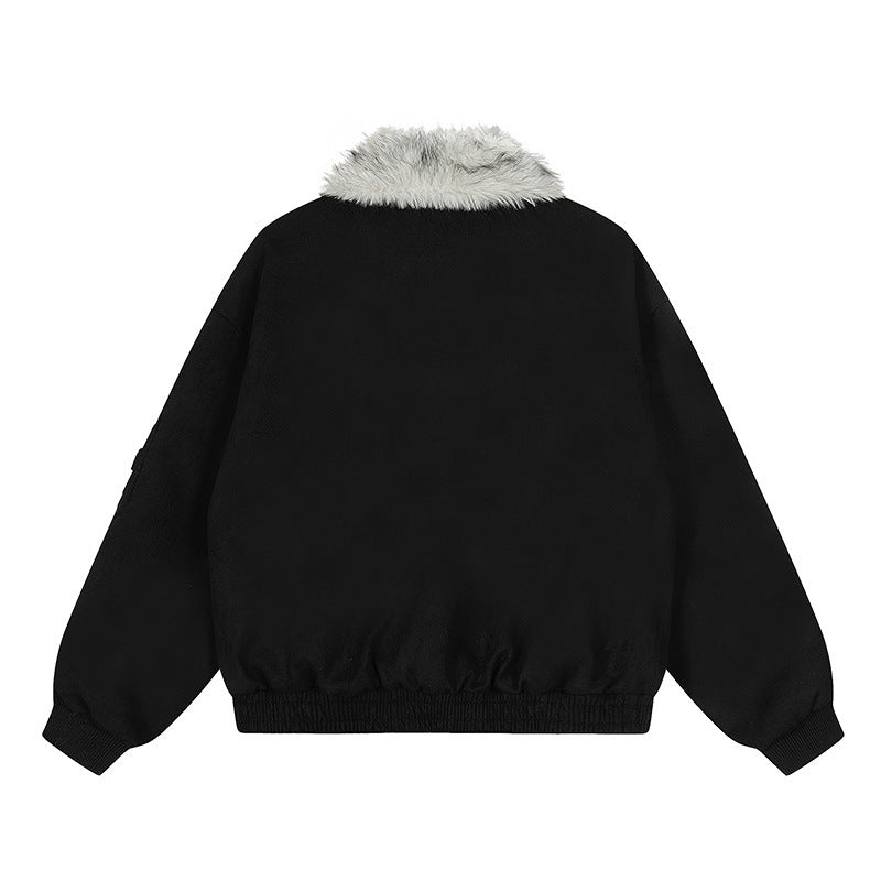Fleece-Lined Cotton Winter Coat