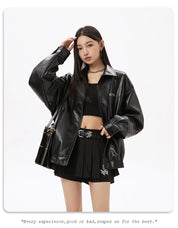 DID Classic Black Leather Jacket