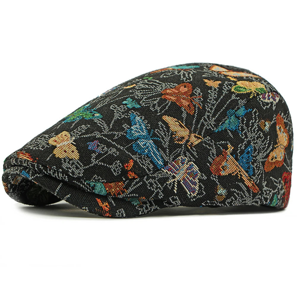 The Mavi Hat – Butterfly Embroidered Beret