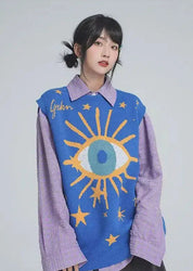 Sun-Eye Print Vest