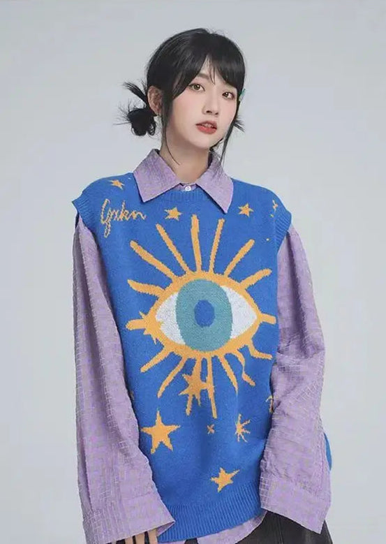 Sun-Eye Print Vest