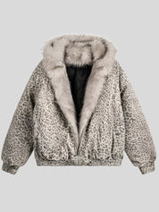 NOM Leopard Fur Jacket