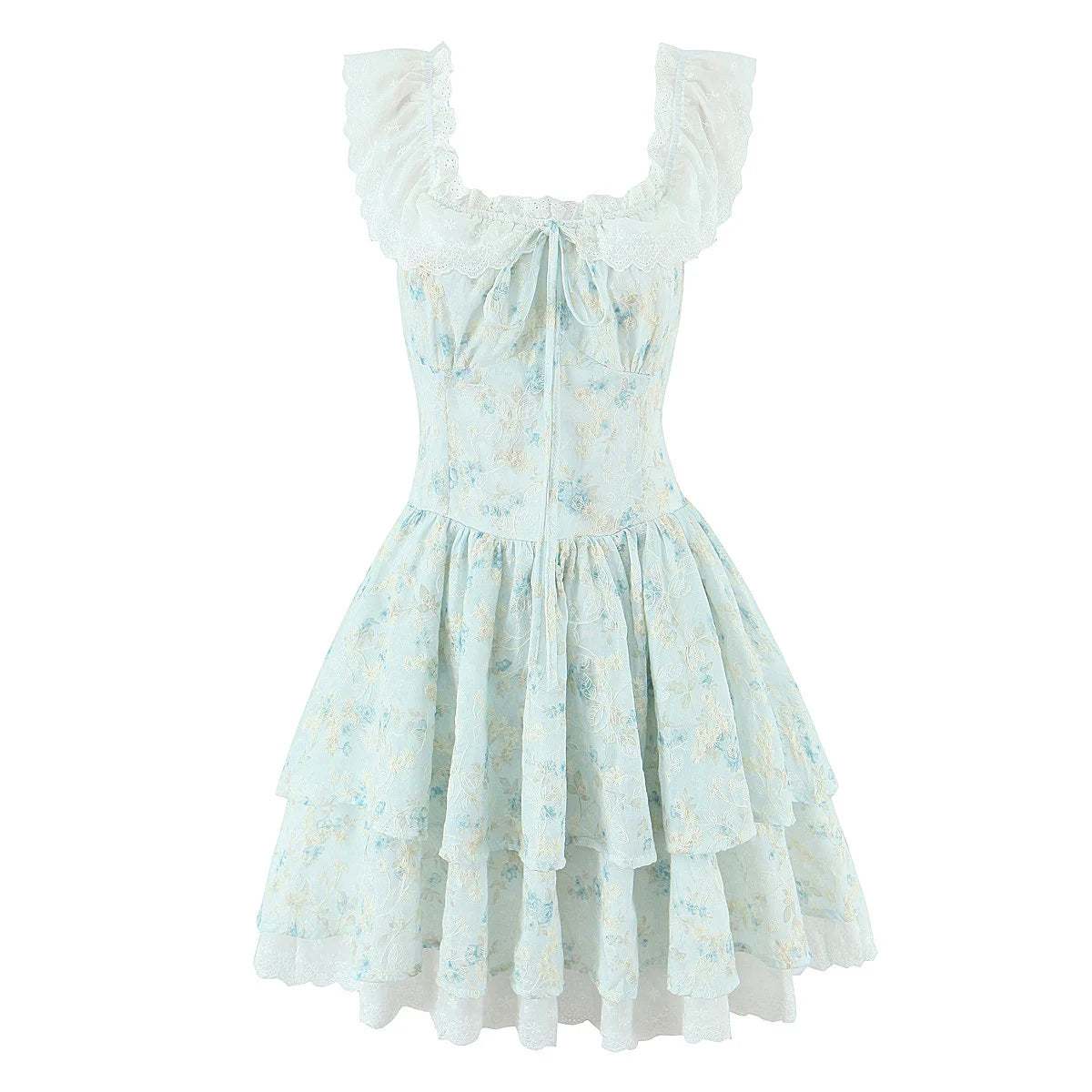 Princess - Layered mini dress with lace