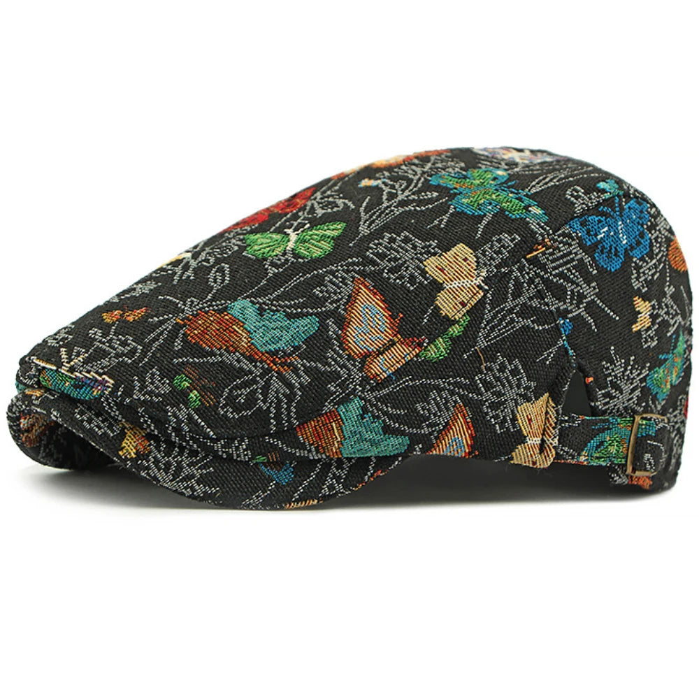 The Mavi Hat – Butterfly Embroidered Beret
