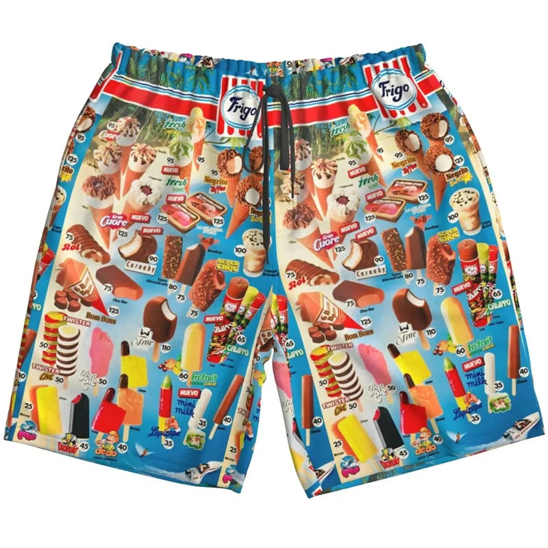 YUMY Ice-Cream Print Shorts