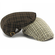 Retro Plaid Beret Hat