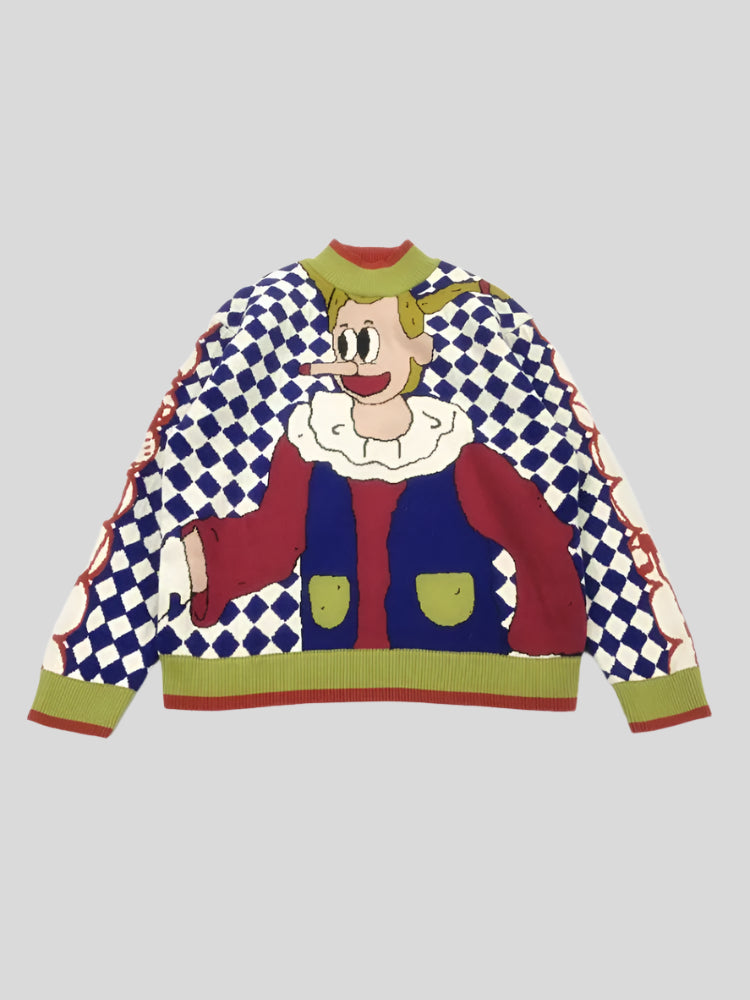 Cartoon Print Sweater