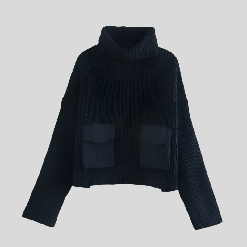 U Pocket Turtleneck Sweater