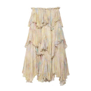 Classic Colorful Fringed Skirt