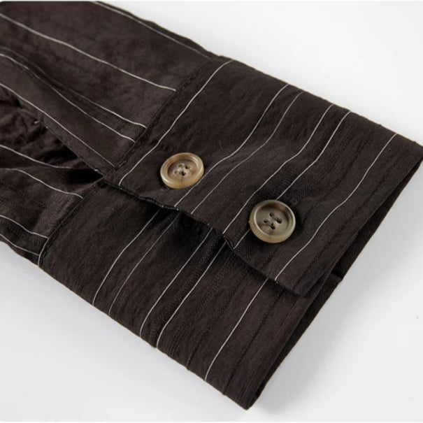 UP Striped Shirt with Scarf