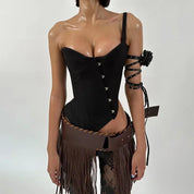 Rita Asymmetric Corset Top