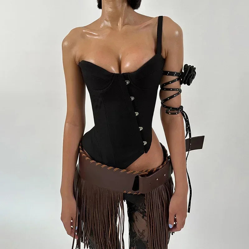 Rita Asymmetric Corset Top