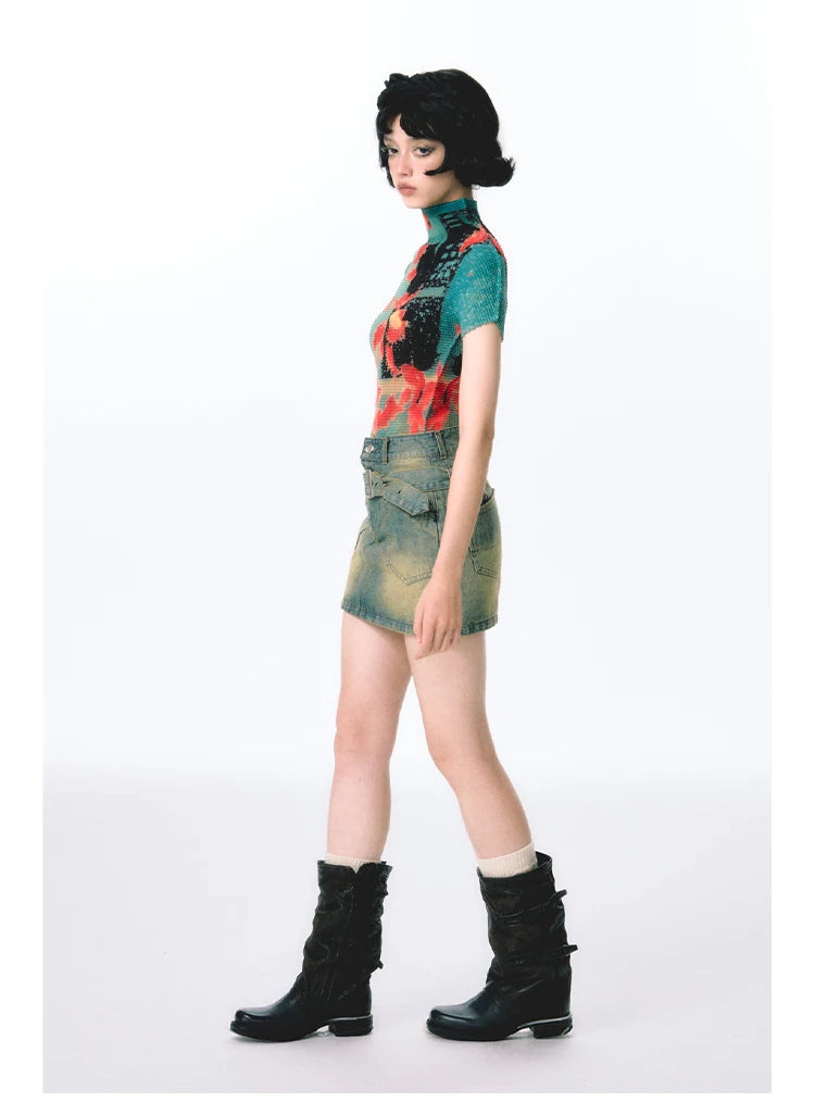 Fish Print Cotton Tee