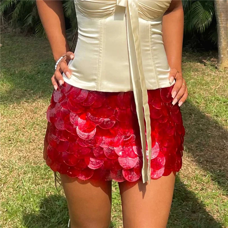 NOM Shiny Mini Skirt