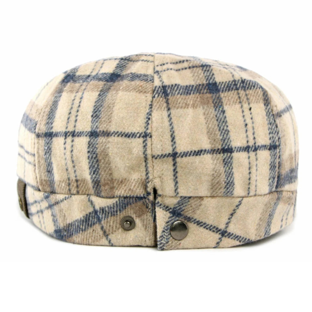 Vintage Plaid Beret Hat