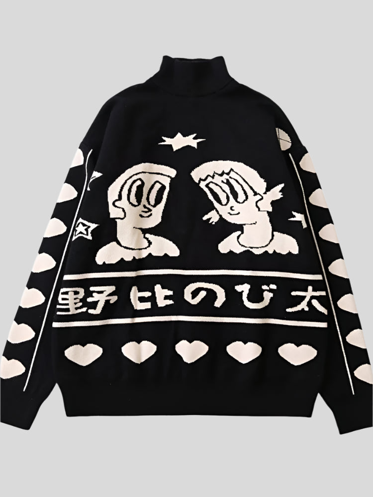 YY Graphic Turtleneck
