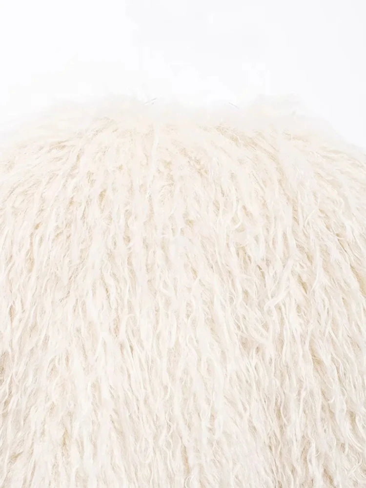 UO Short White Fur Coat