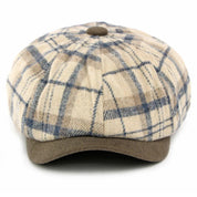 Vintage Plaid Beret Hat