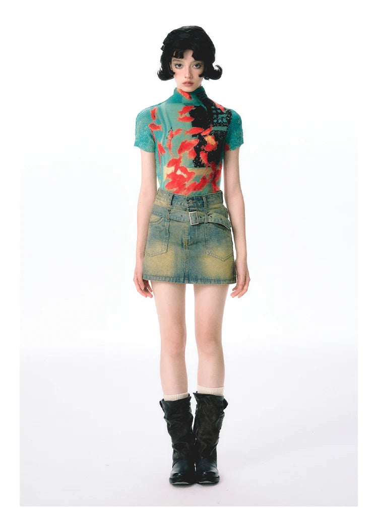 Fish Print Cotton Tee