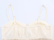 Shanti- White Top and Skirt Set with Fringes