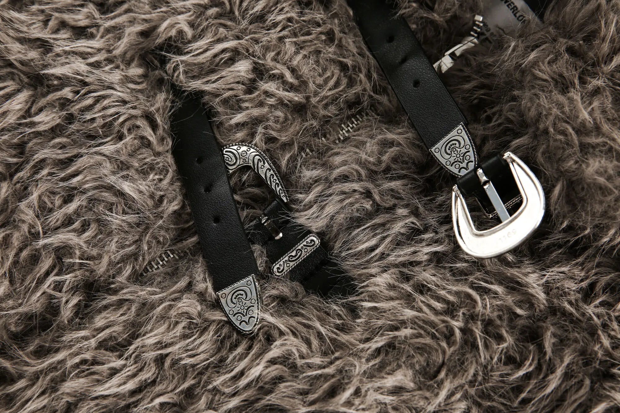 MOON Warm Fur Jacket with Buckle