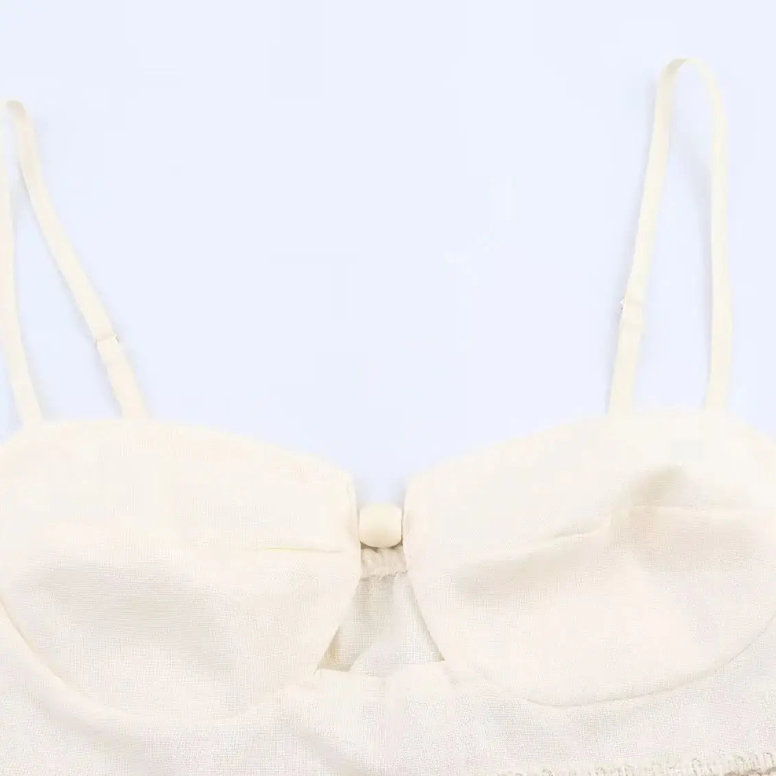 Shanti- White Top and Skirt Set with Fringes