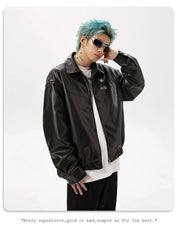DID Classic Black Leather Jacket