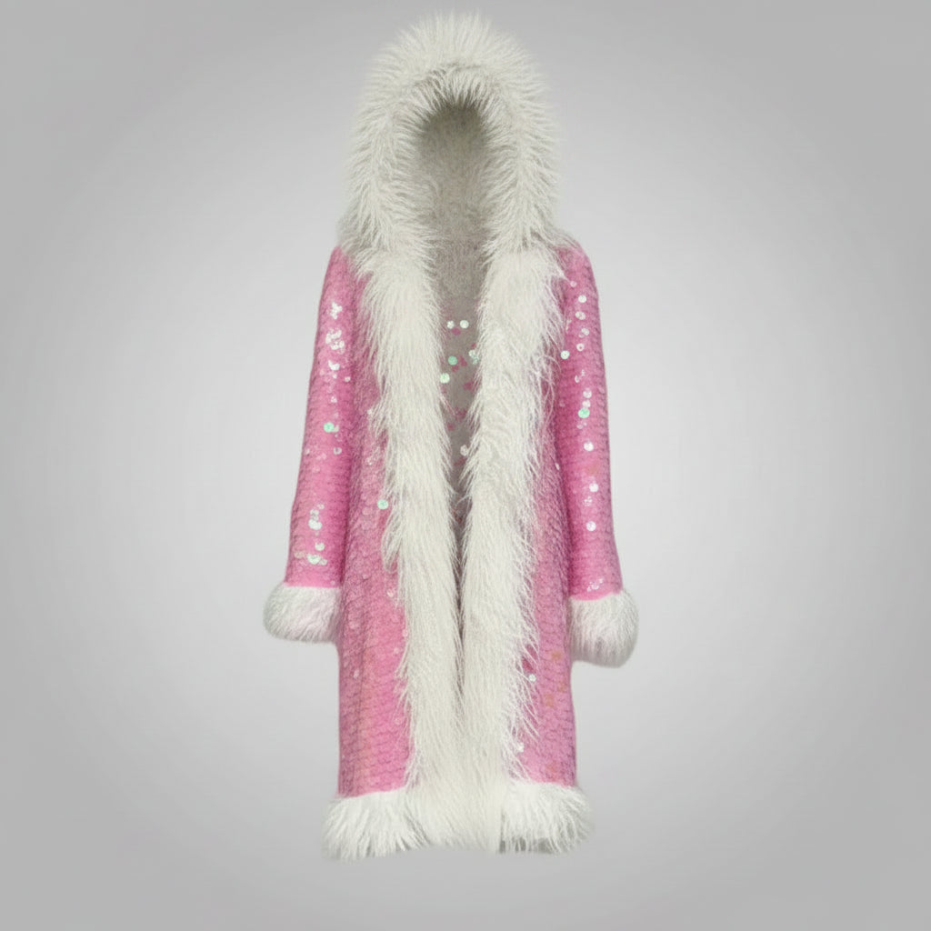 Colorful sequin fur coat - Shayli
