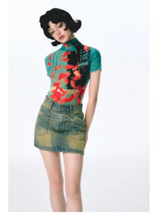 Fish Print Cotton Tee