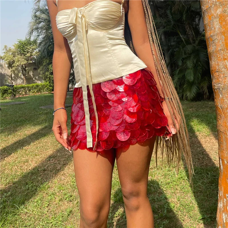 NOM Shiny Mini Skirt