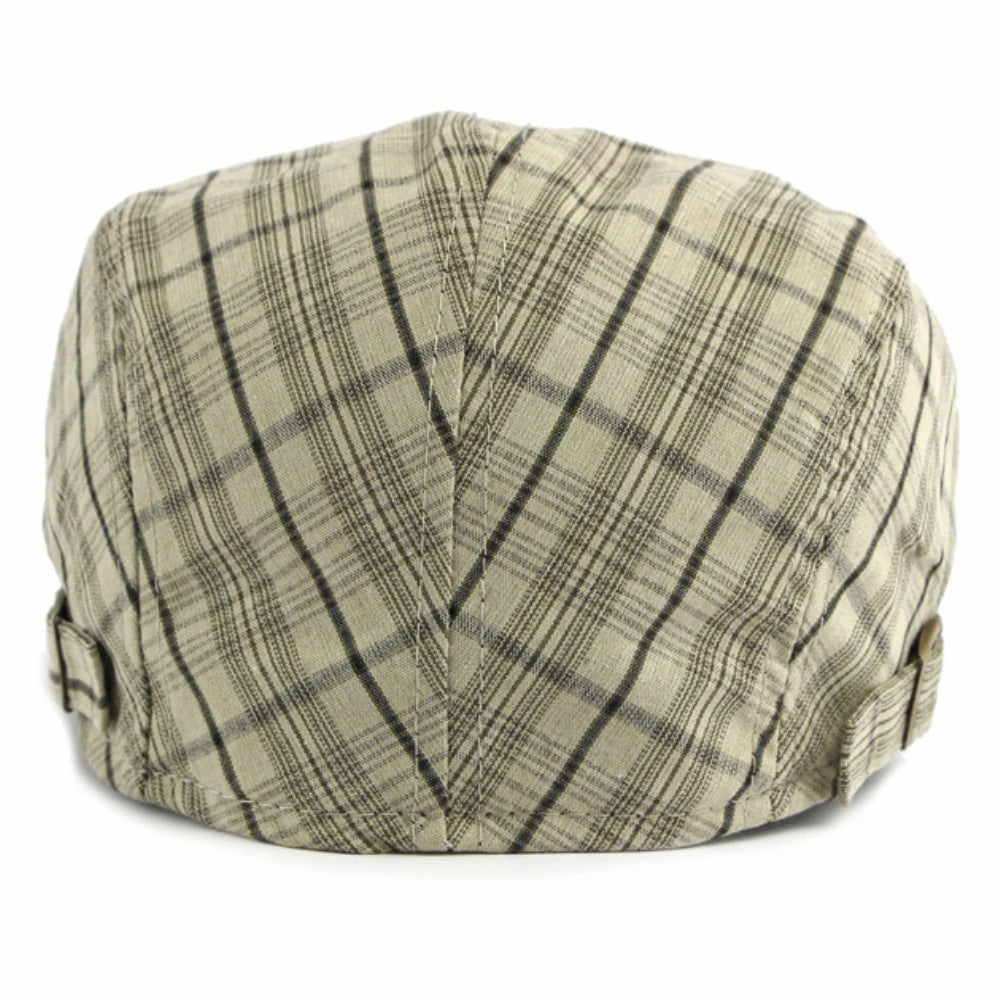 Retro Plaid Beret Hat