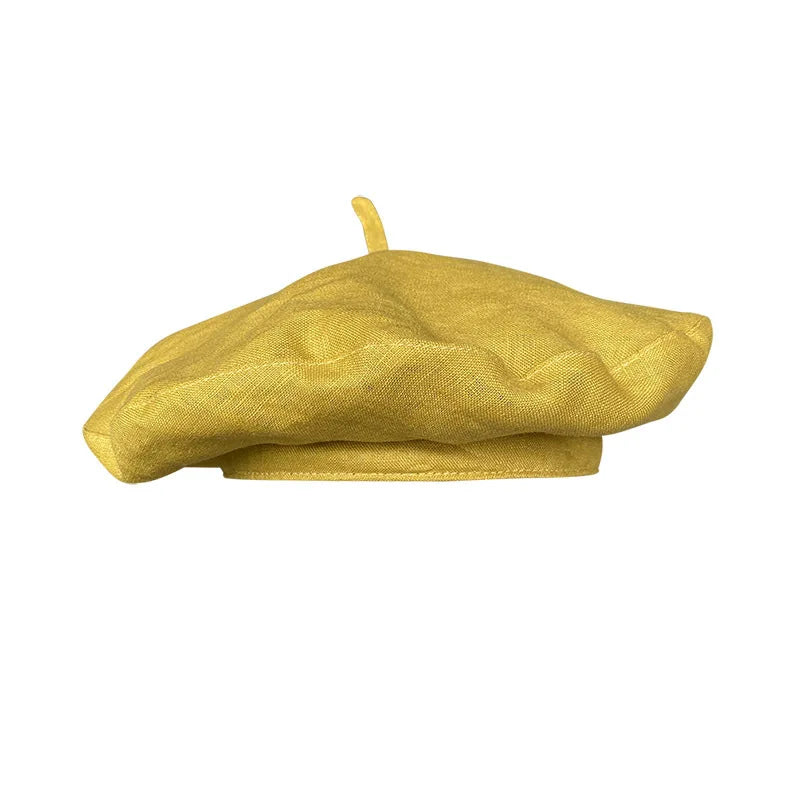The Liora Hat – Linen Beret