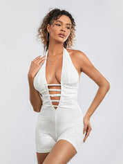 kim Fitted White Jumpsuit
