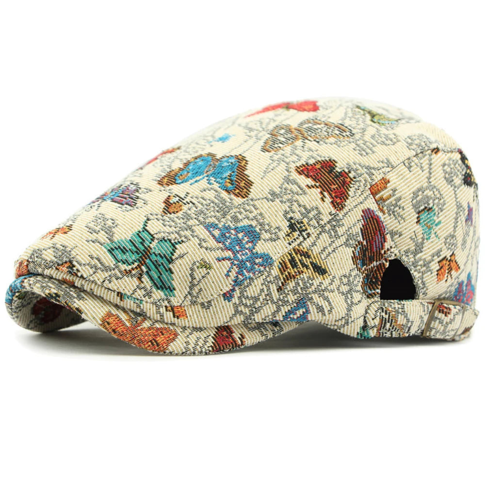 The Mavi Hat – Butterfly Embroidered Beret